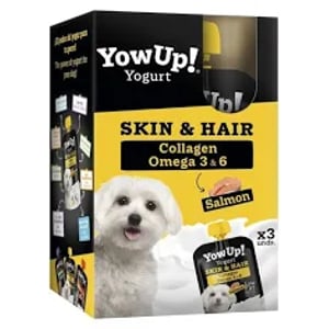 Yowup! Yogurt Skin And Hair Para Perros Con Salmon Pack 3 Uds 115 Gr