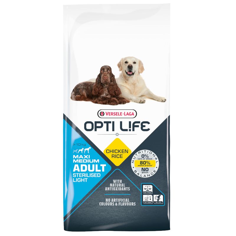 OPTI LIFE ADULT LIGHT MEDIUM & MAXI 12,5 KG