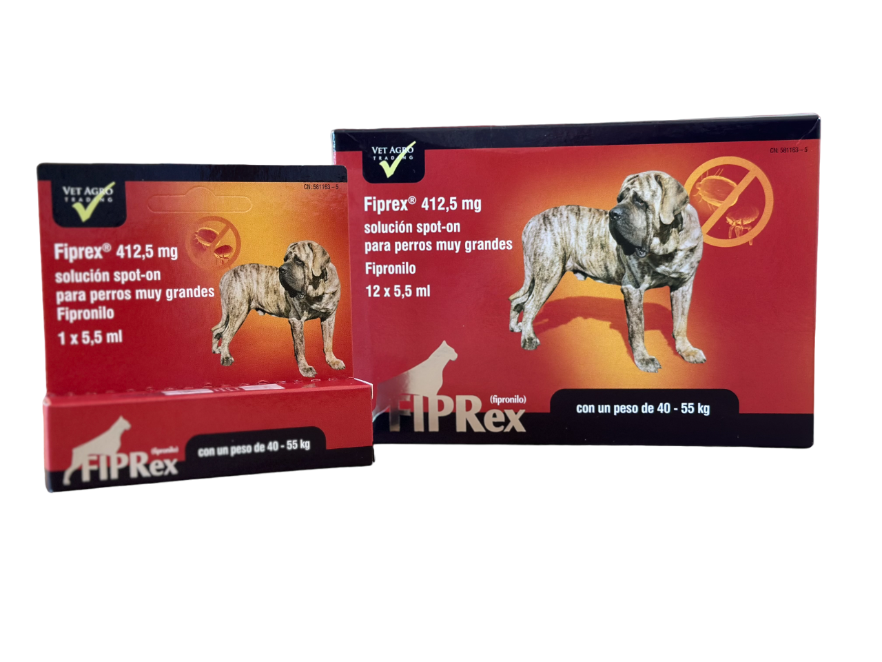 Pipeta Spot-On Para Perros Muy Grandes 40-55 Kg 412,5Mg/5,5 Ml Fiprex