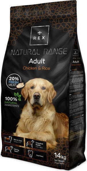 Rex Natural Range Adulto Pollo y Arroz 14 kg