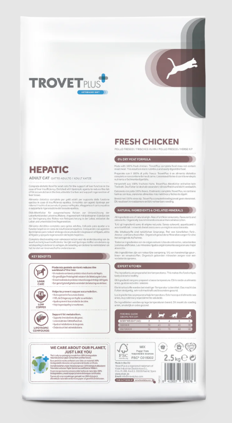 Trovet Plus Gato Adulto Pienso Hepático Pollo 1,2 kg