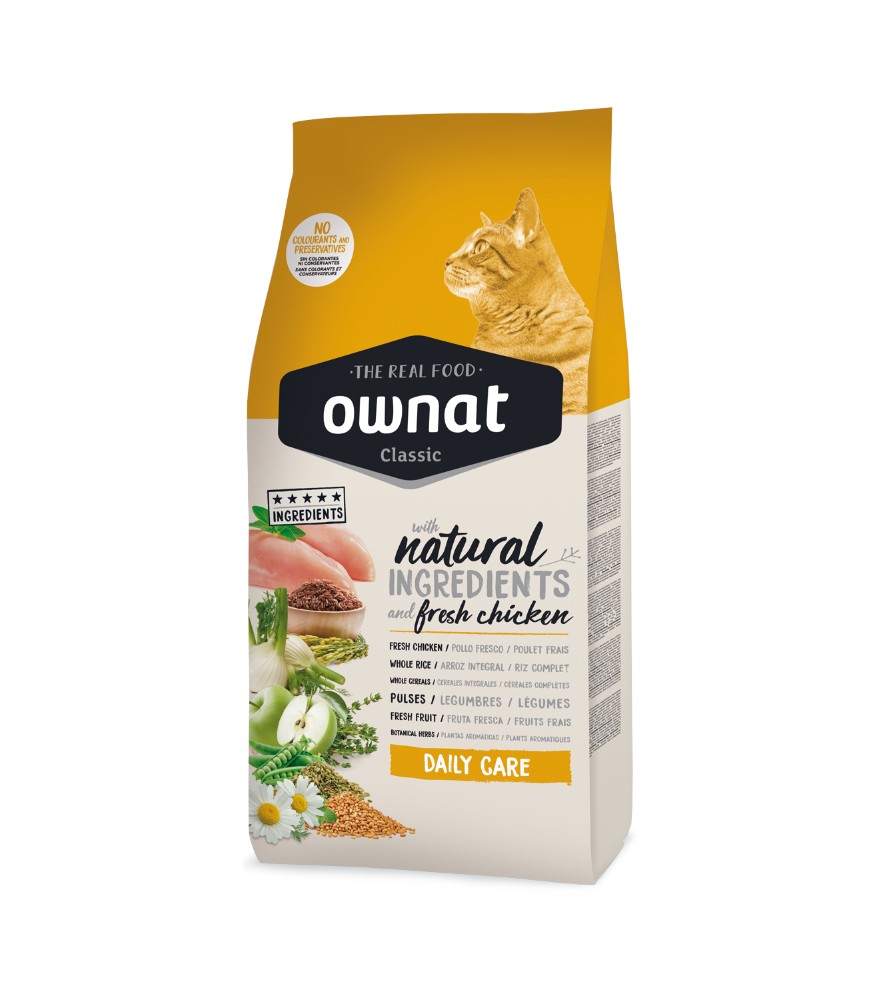 Ownat Classic Daily Care | Pienso natural para gatos adultos de cuidado diario