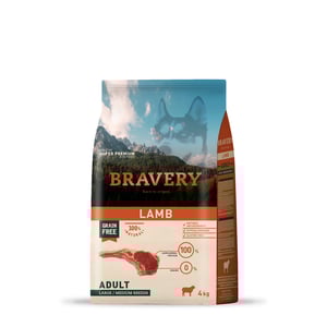 BRAVERY LAMB ADULT LARGE/MEDIUM BREED 4 KGS