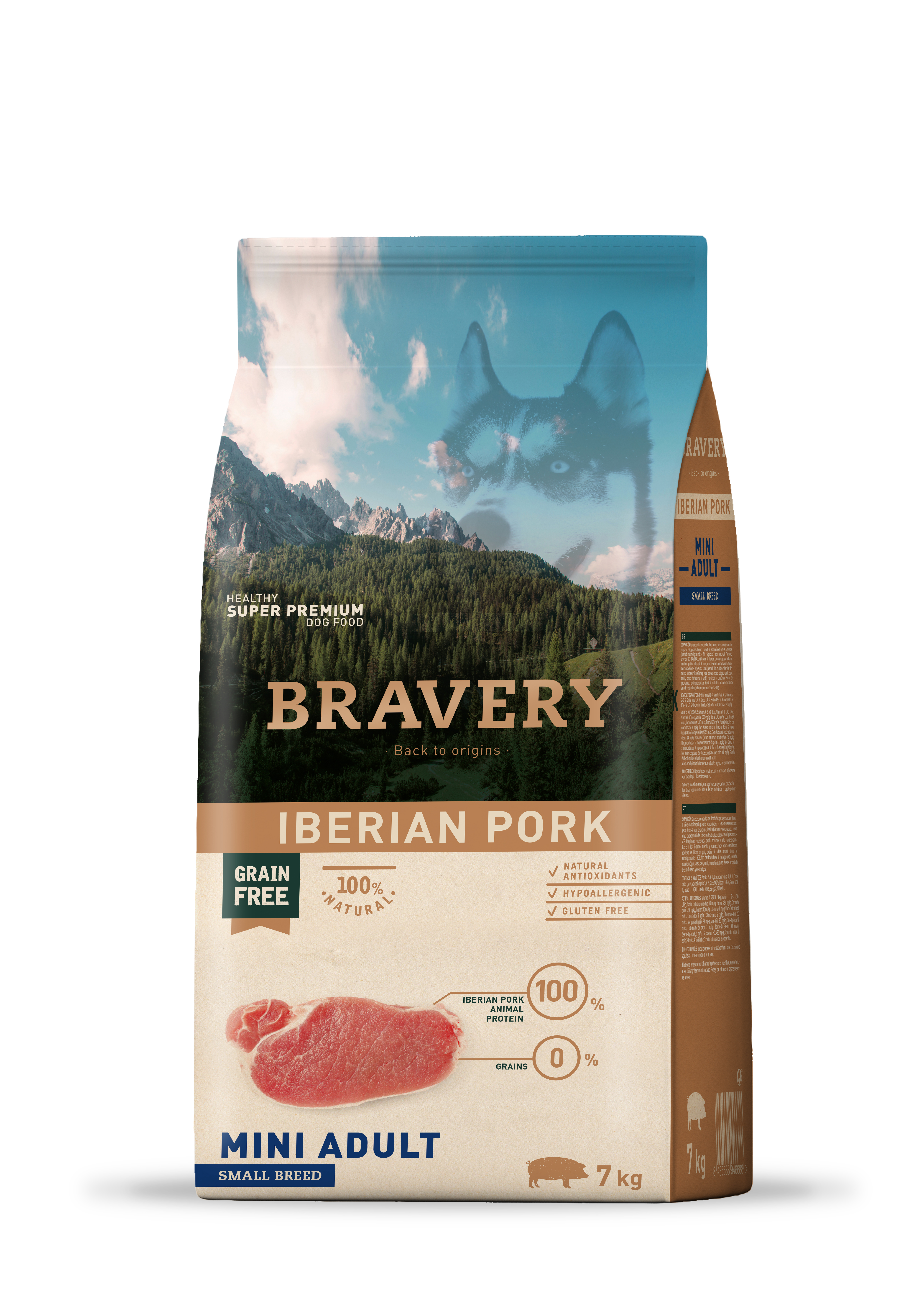 BRAVERY IBERIAN PORK MINI ADULT SMALL BREEDS 7 KG