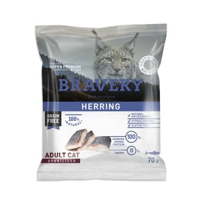 MUESTRA BRAVERY HERRING ADULT CAT STERILIZED 70 Gr