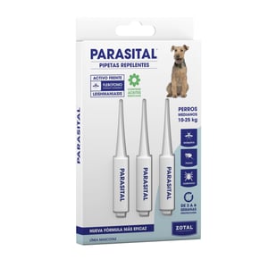 Parasital Pipeta Antiparasitarios Para Perros Medianos 10-25 Kg Blister 3x3 Ml