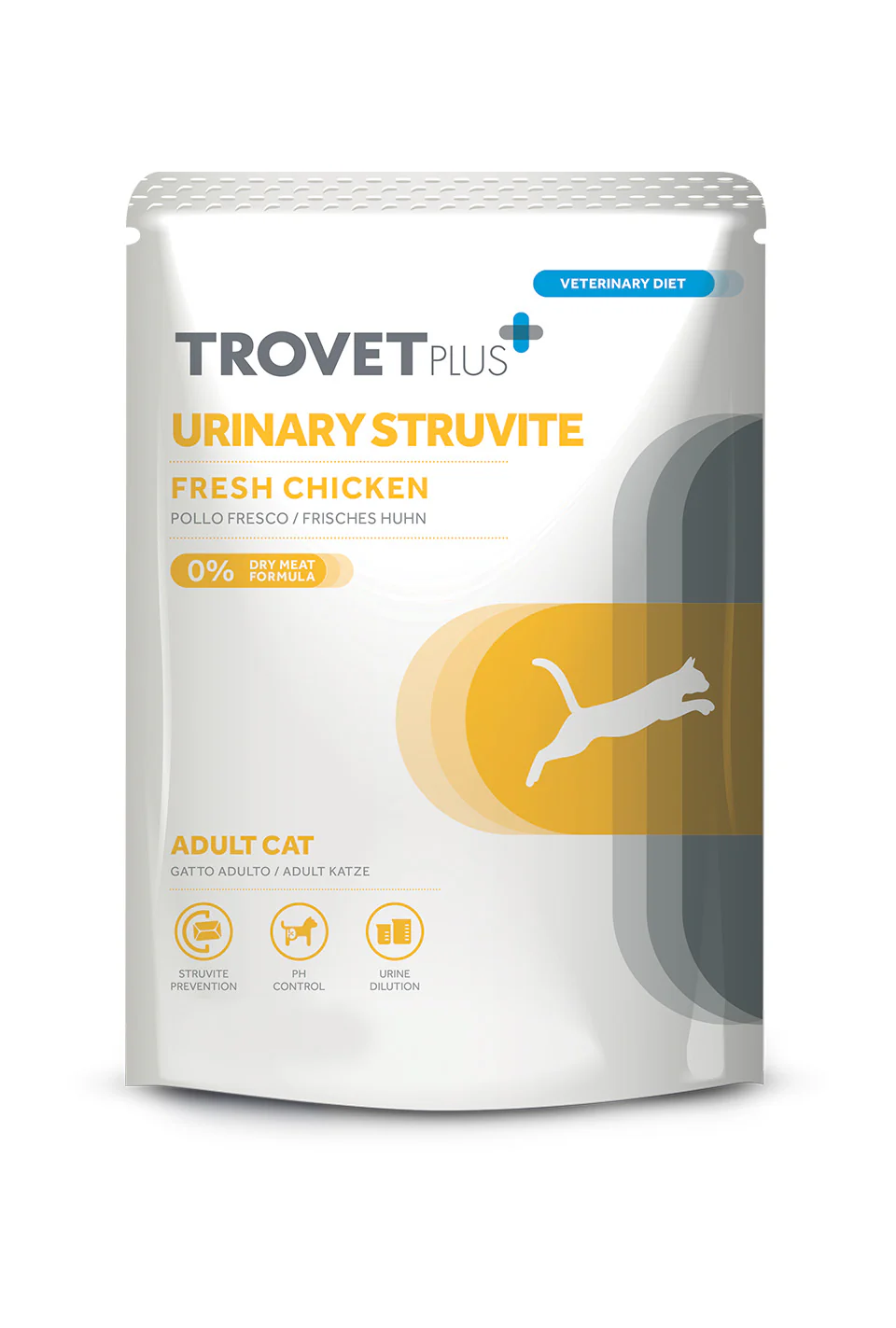 Trovet Pouch Gato Urinary Struvite Pollo – Cálculos Urinarios 85g

