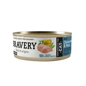 LATA BRAVERY CAT CHICKEN FILLETS  & PEAS 70 GR