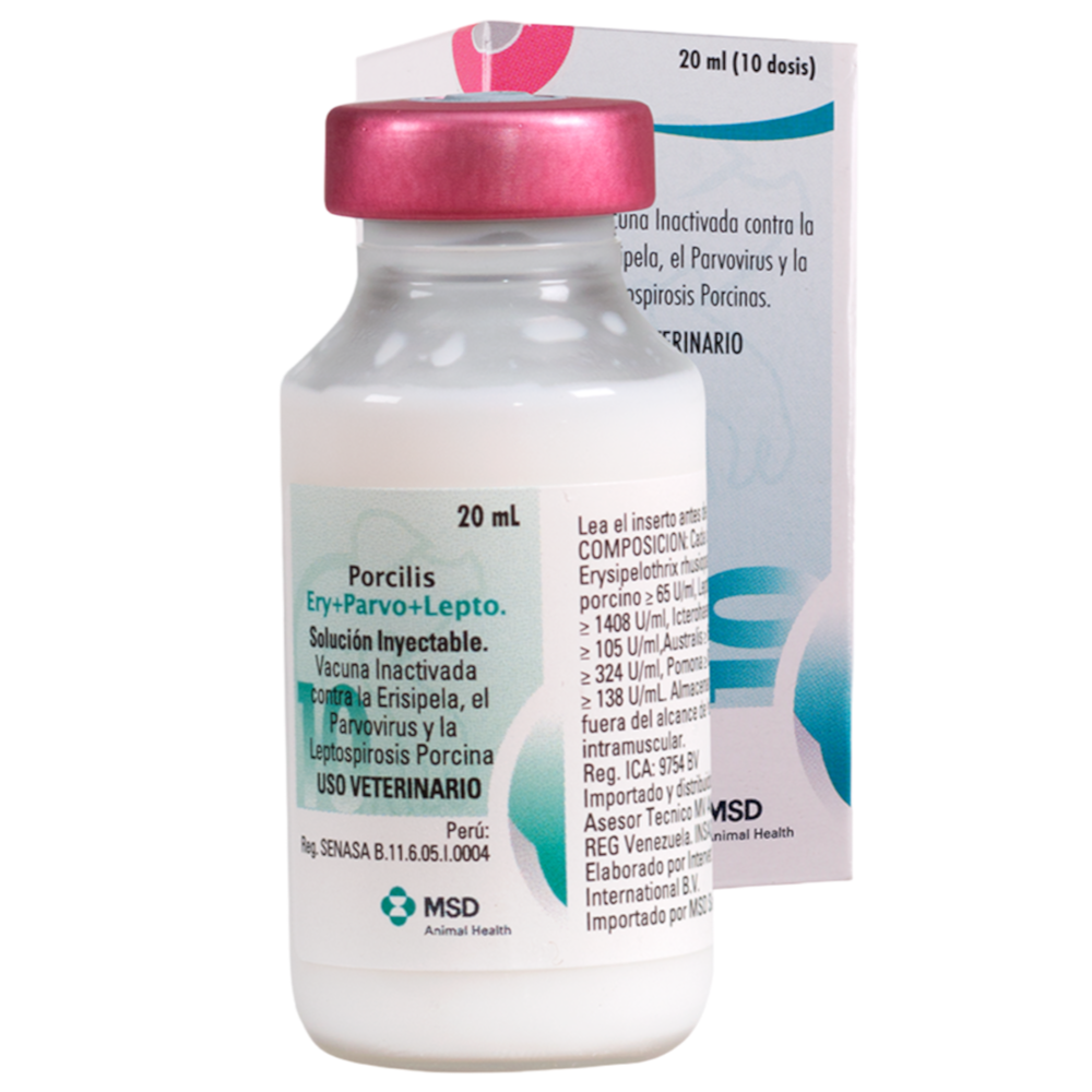 PORCILIS ERY+PARVO+LEPTO 20 ML (10 DS)