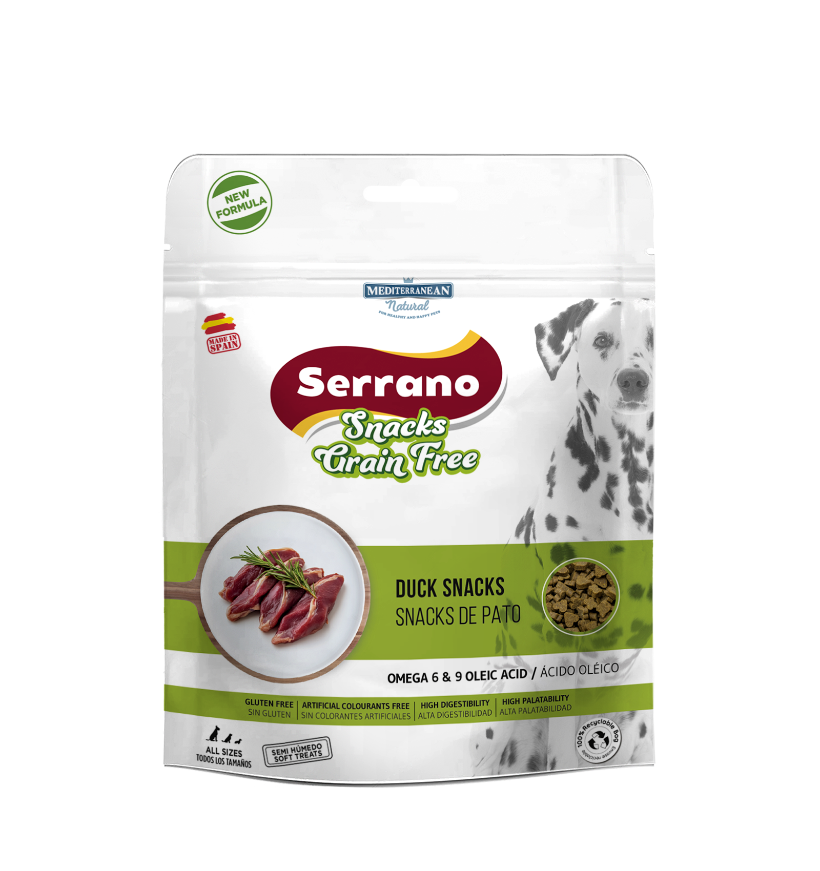 Serrano Grain Free | Snack para Perros con Pato | 150 g