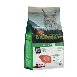 BRAVERY CHICKEN ADULT CAT STERILIZED 600 G