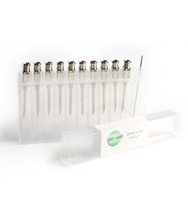 AGUJAS DE ACERO CAR-VET 15X1.5 17G (BLISTER CON 12 AGUJAS)