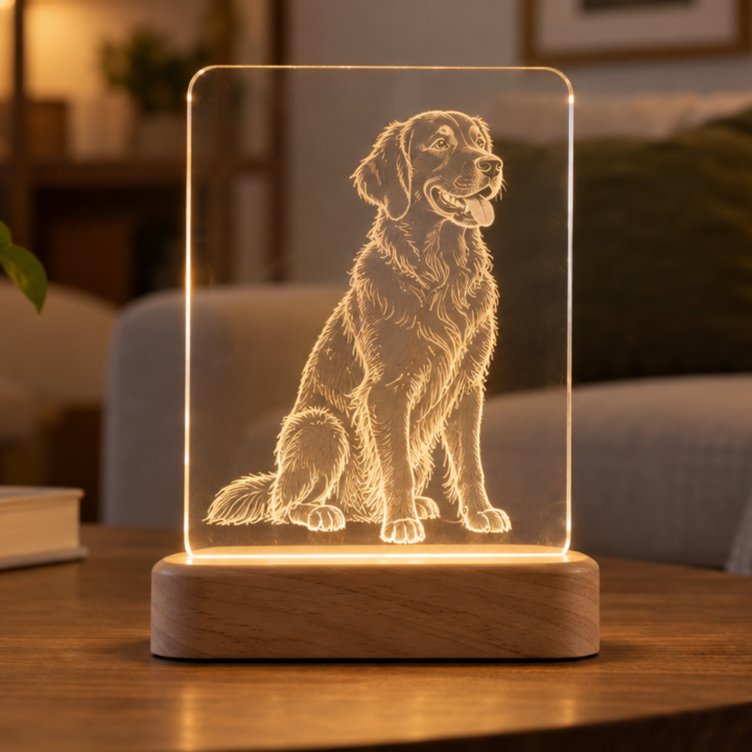 TWINPET® | Lámpara Grabada Personalizada de Mascota