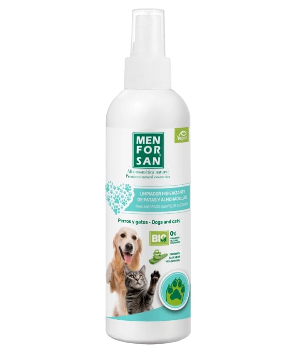 MENFORSAN LIMPIADOR HIGIENIZANTE DE PATAS Y ALMOHADILLAS PARA PERROS Y GATOS EN SPRAY 125 ML