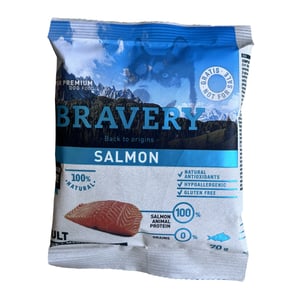 MUESTRA BRAVERY SALMÓN ADULT LARGE/MEDIUM BREED 70 Gr