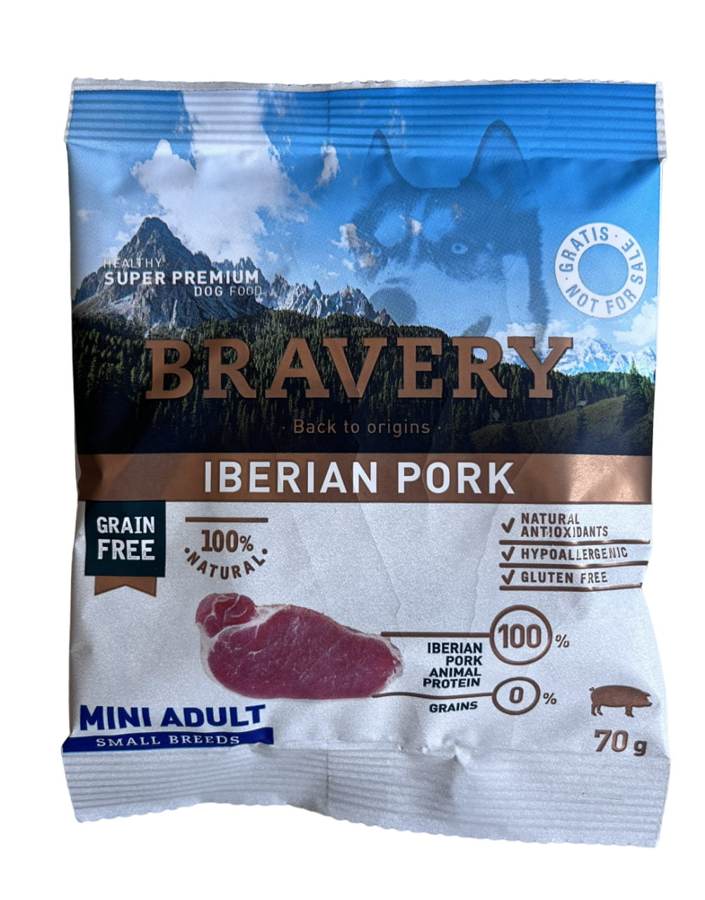 MUESTRA BRAVERY IBERIAN PORK MINI ADULT SMALL BREEDS 70 Gr