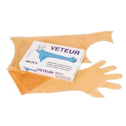 GUANTE VETEUR INSEMINAR NARANJA HOMBRO (CAJA 100 UNID)