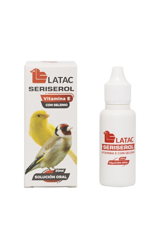 LATAC SERISEROL 20 ml - Suplemento para Aves que Estimula el Celo y Mejora la Fertilidad en Parejas Reproductoras

