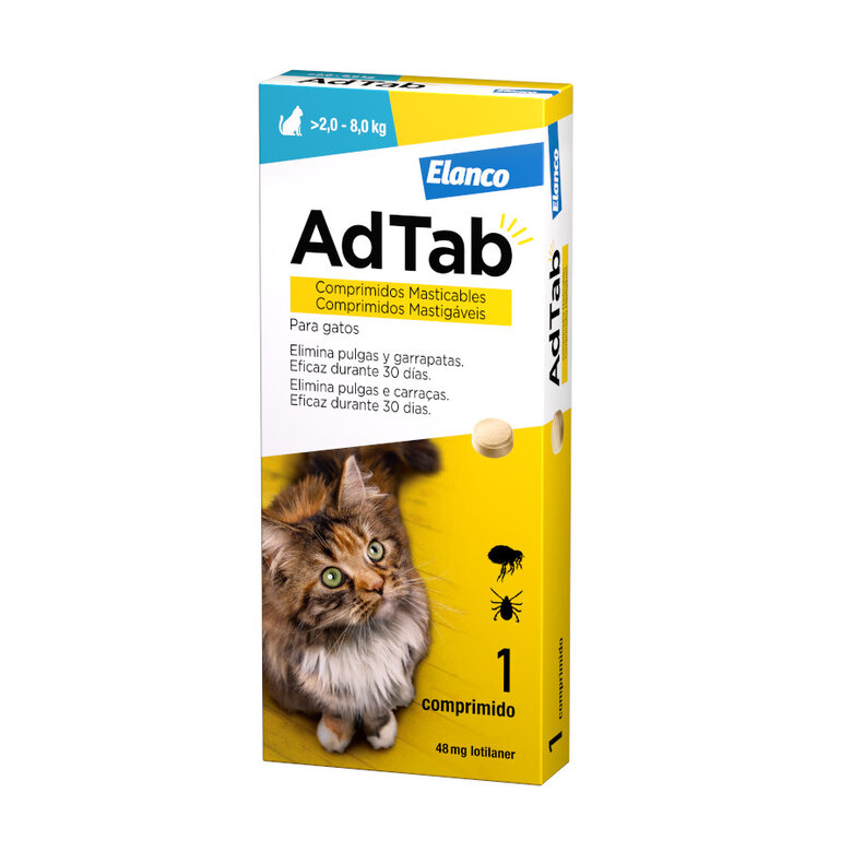 AdTab Comprimidos Masticables Antiparasitarios para Gatos