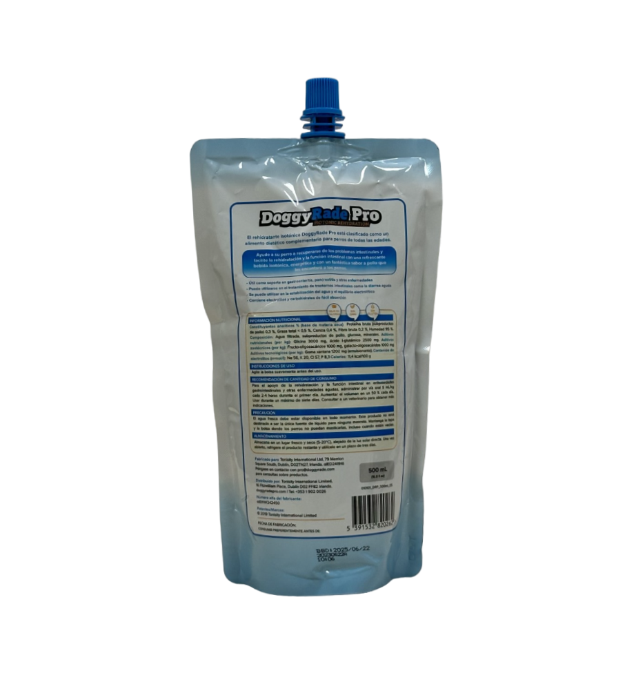 DoggyRadePro Suplemento Hidratante Avanzado para Perros 500 ml | Recuperación y Soporte Veterinario

