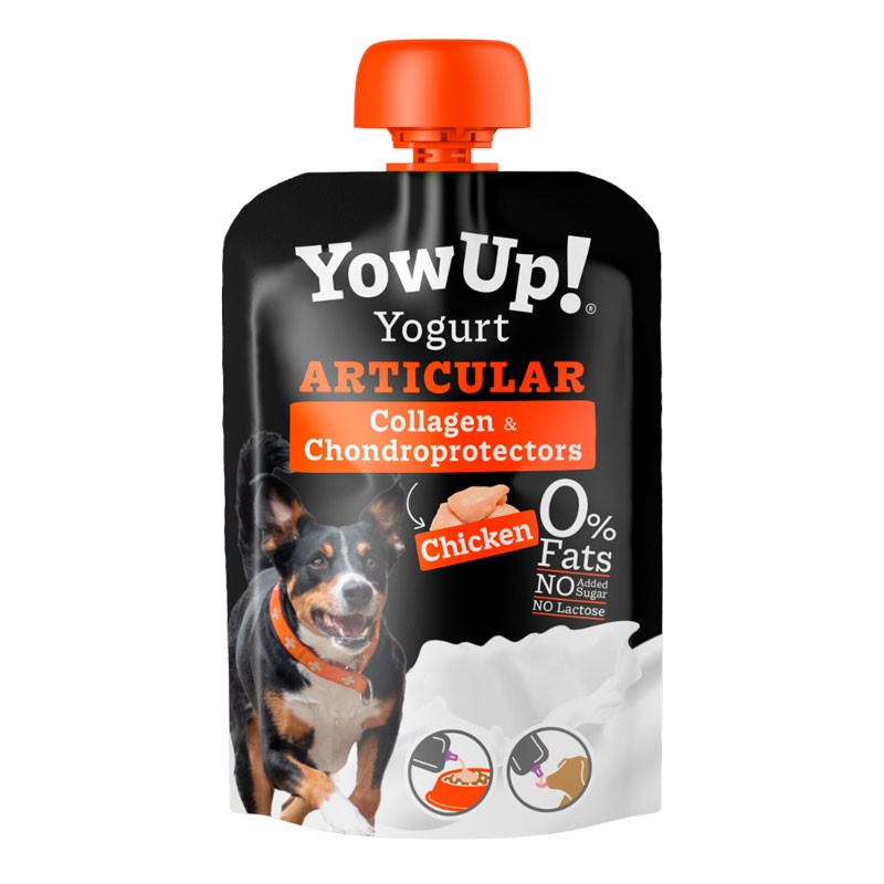 Yowup! Yogurt Articular Sin Lactosa Para Perros Con Pollo Pack 10 Uds 115 Gr