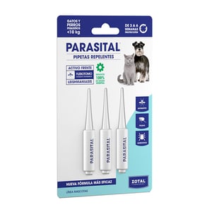 Parasital Pipetas Antiparasitarias para Perros Pequeños y Gatos – Blister 3 x 1,25 ml, Protección Efectiva contra Pulgas y Garrapatas