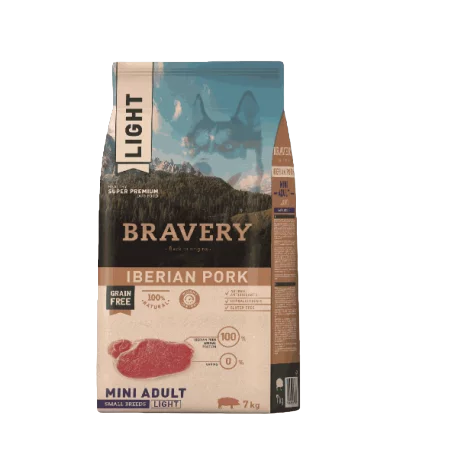 BRAVERY IBERIAN PORK MINI ADULT LIGHT SMALL BREEDS 7 KG
