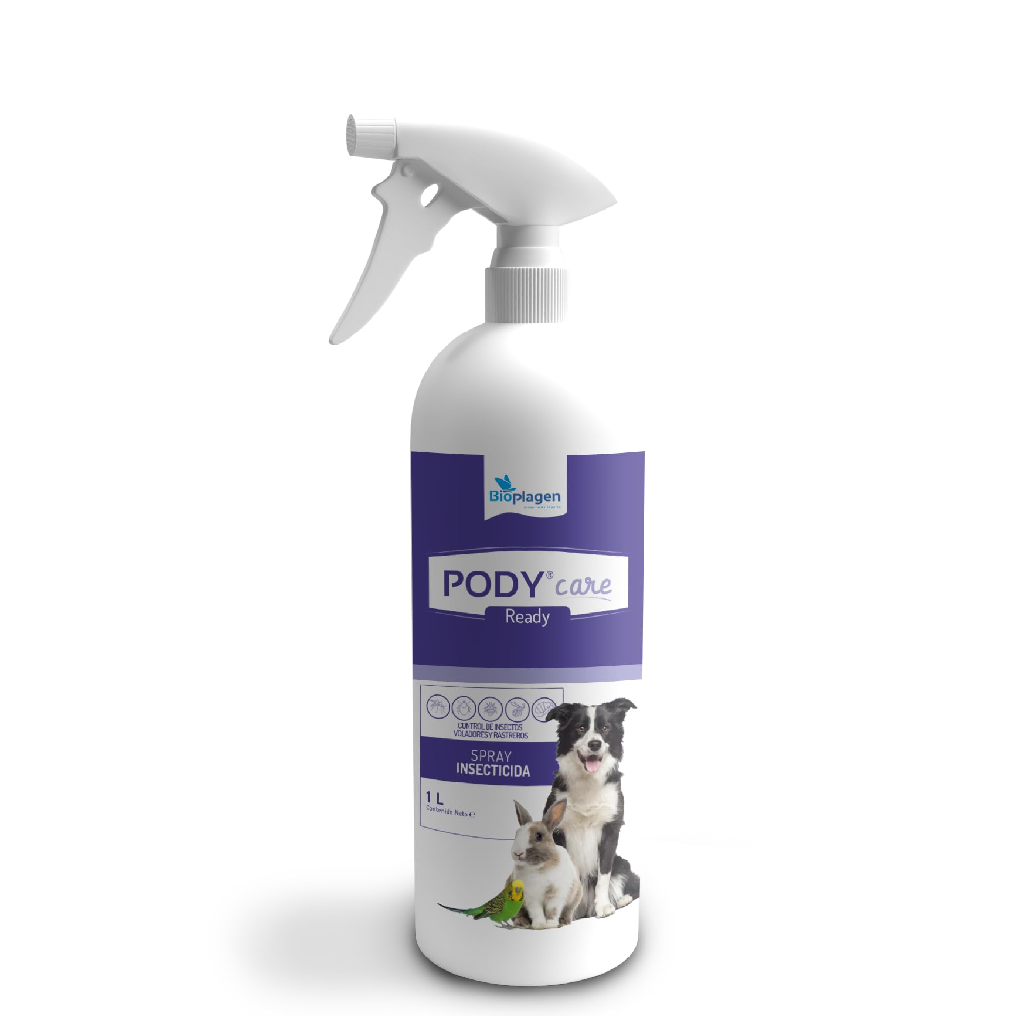Bioplagen Pody Care Ready Spray 1L – Antiparasitario para Mascotas de Uso Fácil y Efectivo
