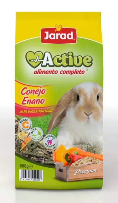 JARAD CONEJO ENANO ACTIVE (ALTA DIGESTIBILIDAD) 800 G