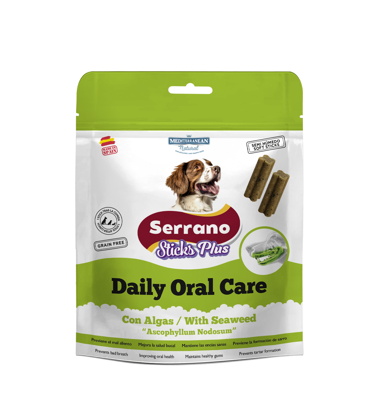 Serrano Sticks Plus | Barritas para Perros para el Cuidado Bucal | 110 g