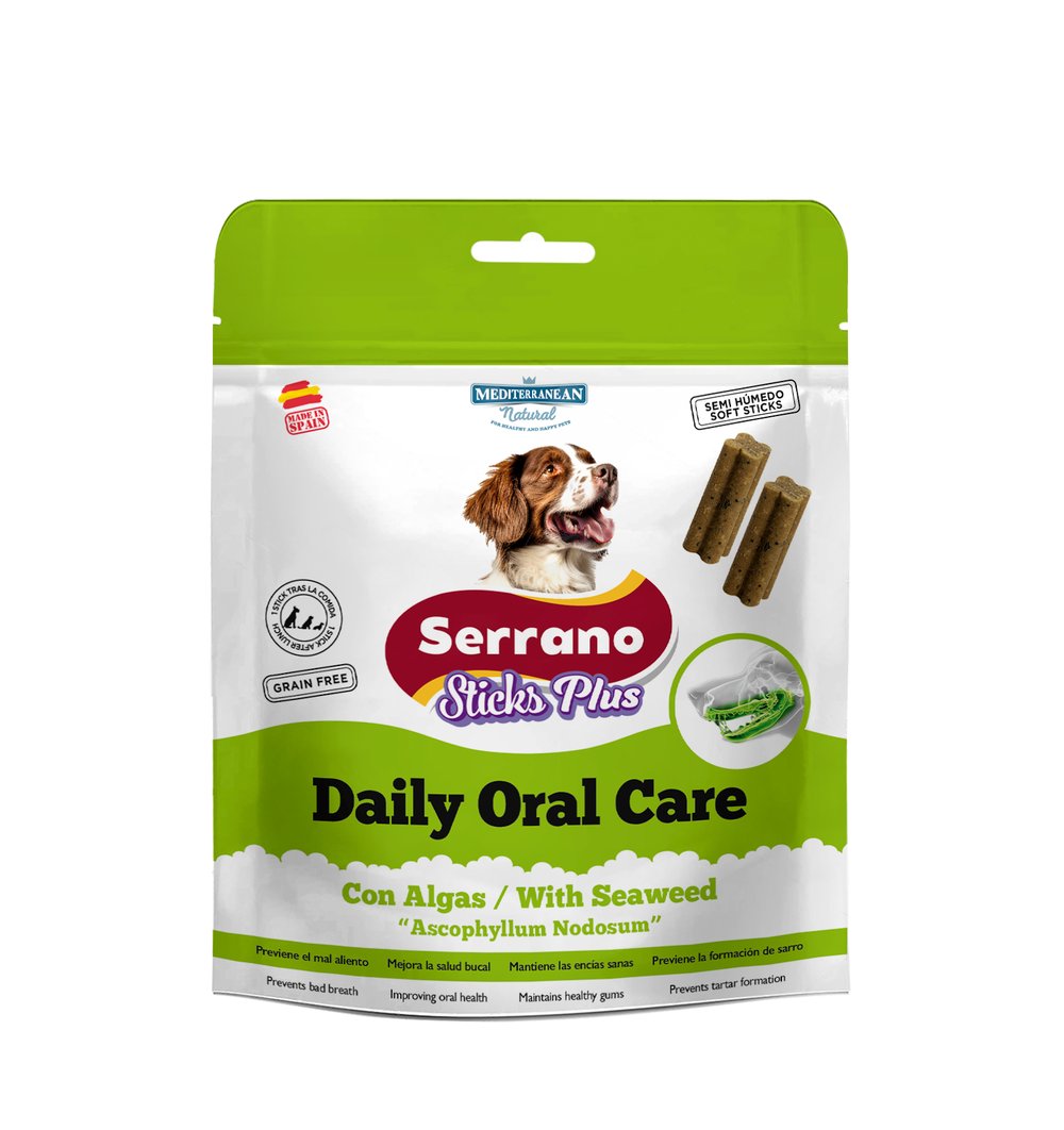 Serrano Sticks Plus | Barritas para Perros para el Cuidado Bucal | 110 g