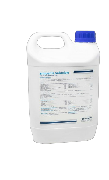 Amicens Solución Plus 5 L – Complejo Multivitamínico con Aminoácidos para Aves, Cerdos, Bovinos y Conejos (Cenavisa)