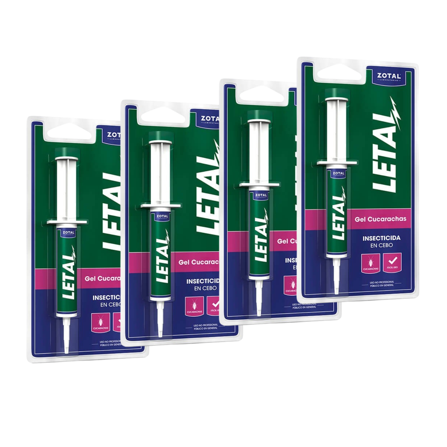 Pack Letal Insecticida Gel Para Cucarachas 10 g 4 Uds