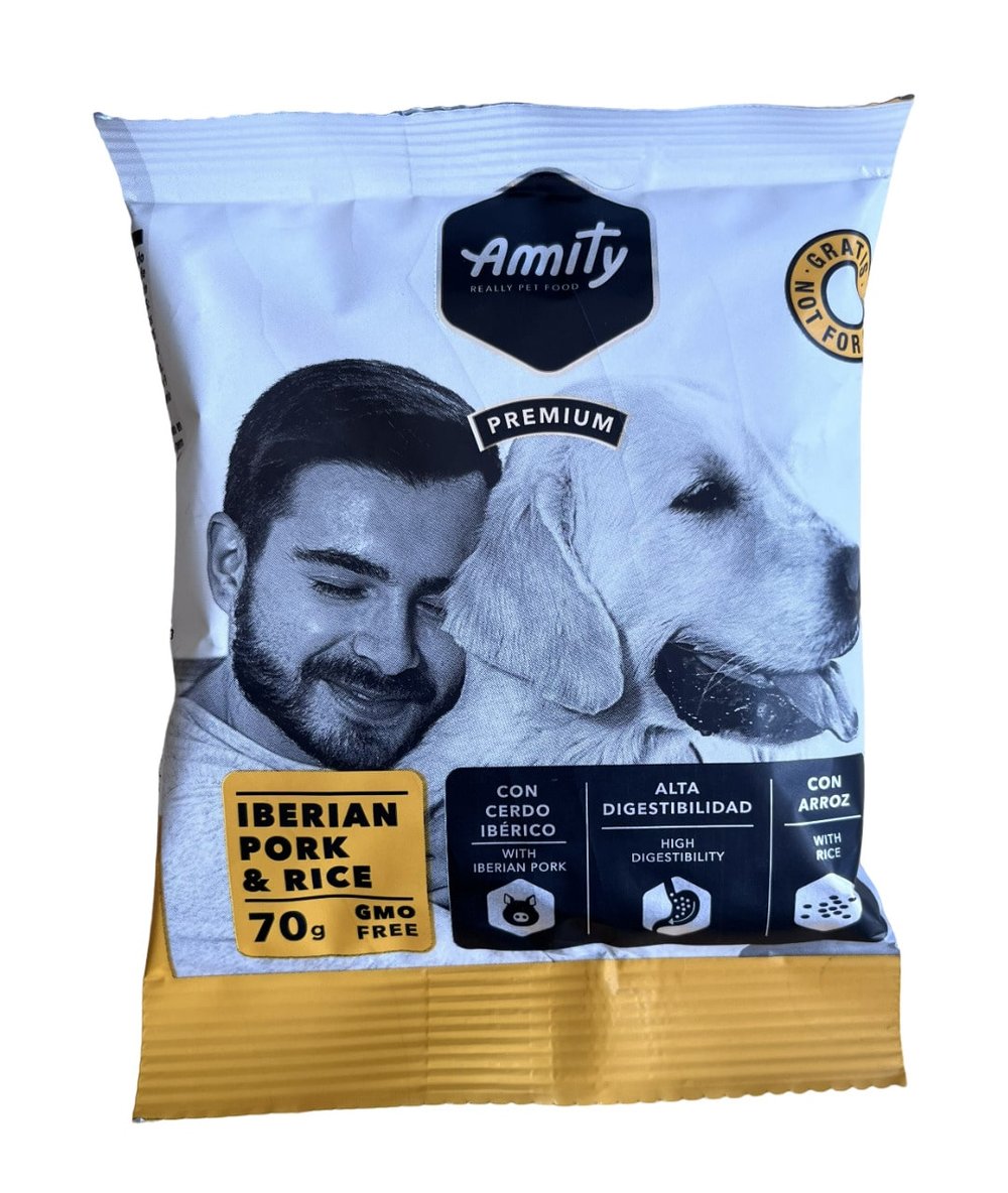 MUESTRA AMITY PREMIUM IBERIAN PORK & RICE 70 GR