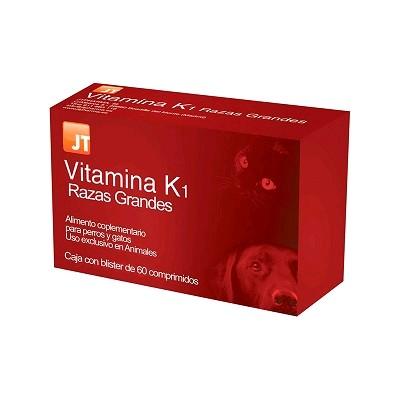 Vitamina K1 para Razas Grandes 60 Comprimidos – JT Pharma | Salud Coagulante para Perros y Gatos Grandes