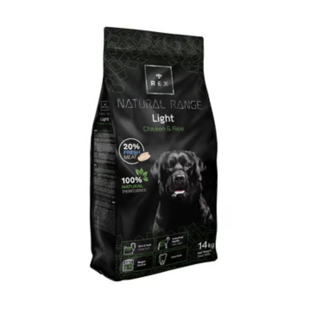 Rex | Pienso Light para Perros Adultos de Pollo y Arroz | 14 kg

