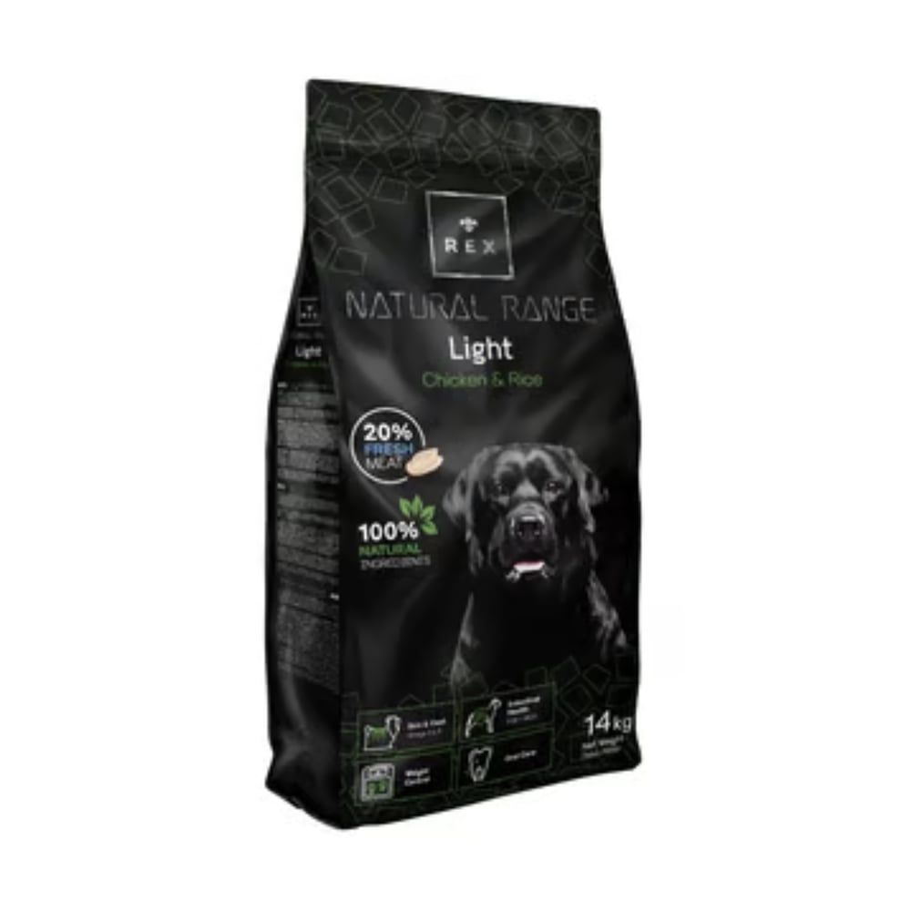 Rex | Pienso Light para Perros Adultos de Pollo y Arroz | 14 kg
