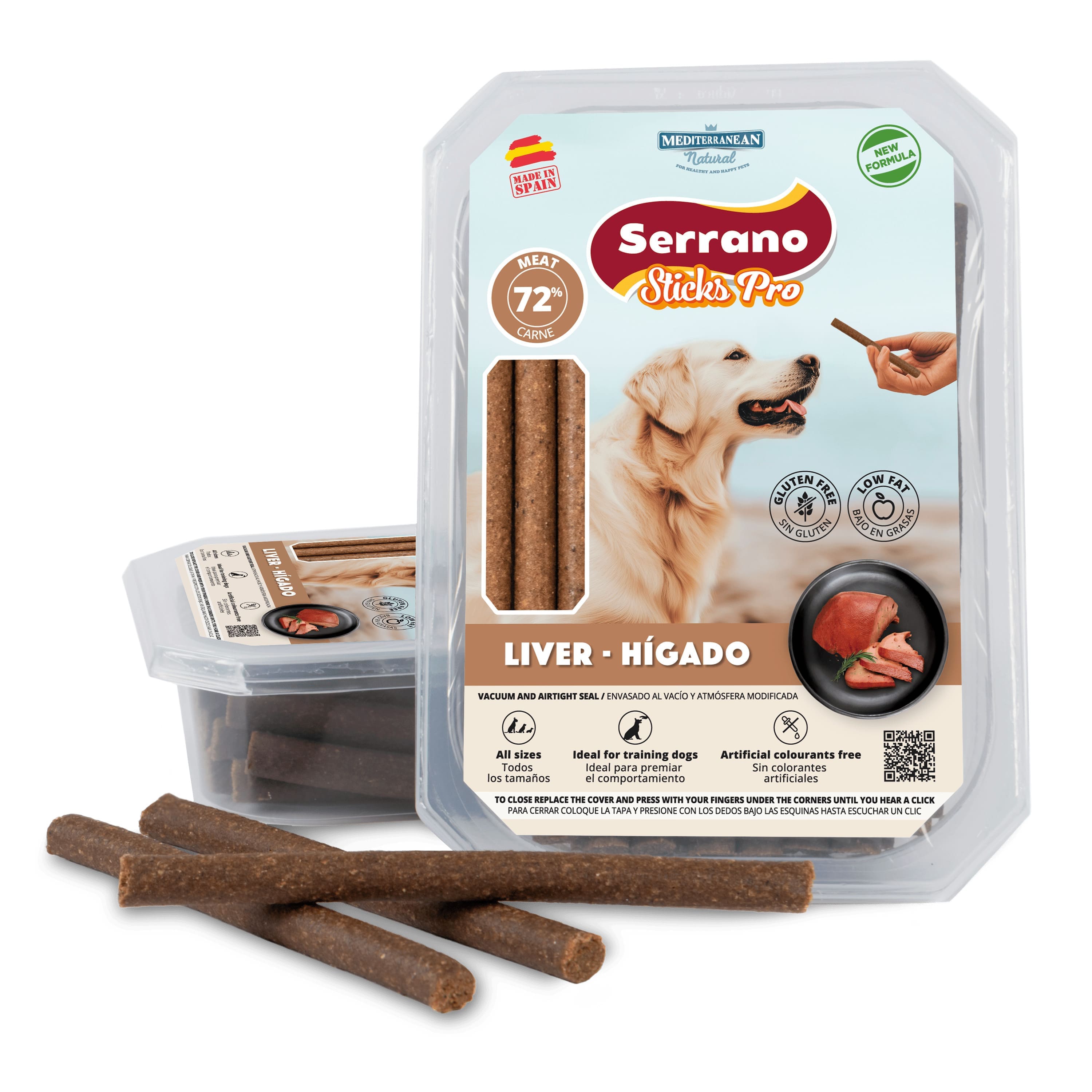 Serrano Sticks Pro | Barritas para Perros con Hígado | 800 g