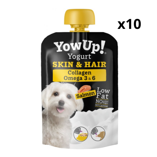 YowUp Yogurt Skin and Hair para Perros – Pack de 10 Unidades | Suplemento para Piel y Pelaje Saludables