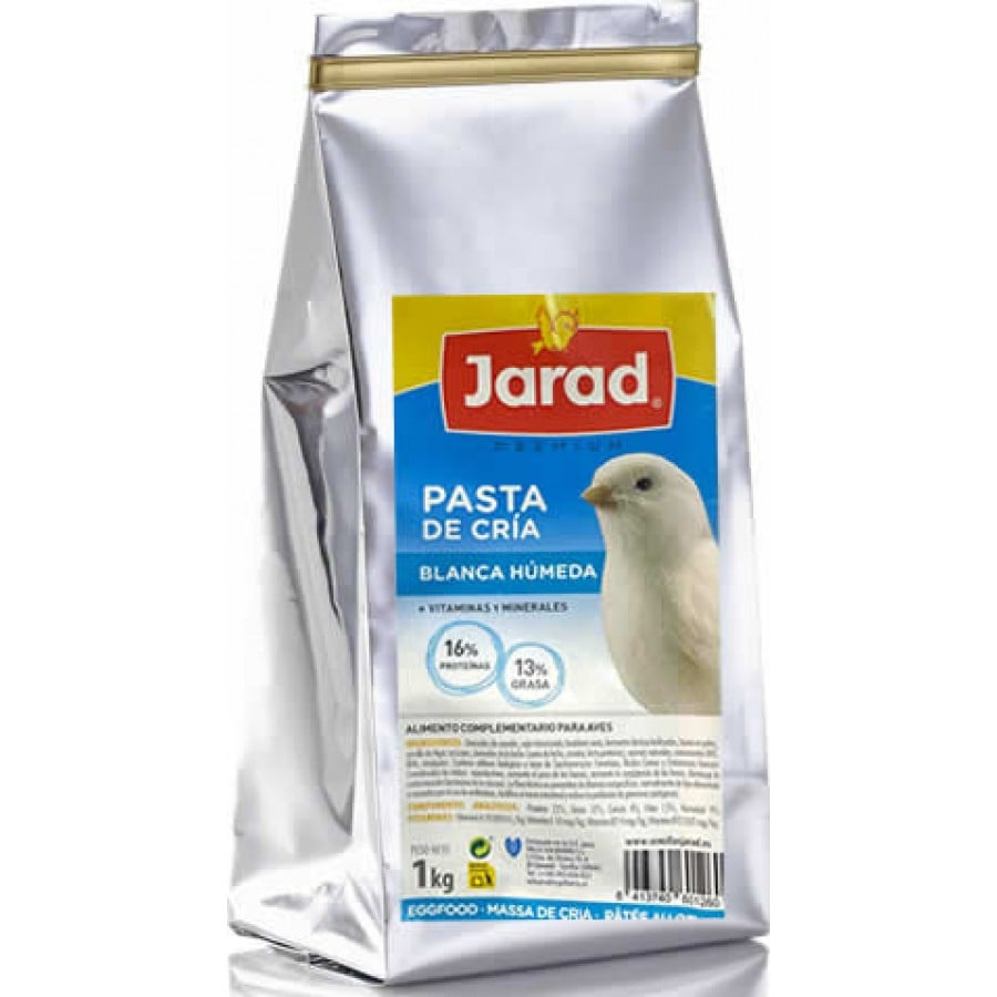 Jarad Pasta De Cría Blanca Humeda Para Pájaros 1 Kg