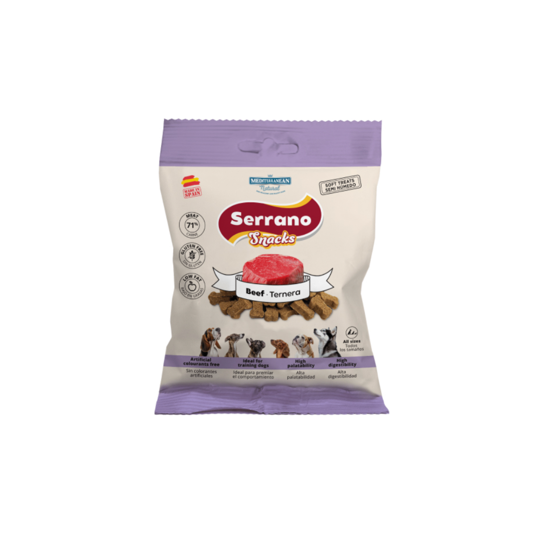 Serrano Snacks | Snack para Perros con Ternera | 85 g