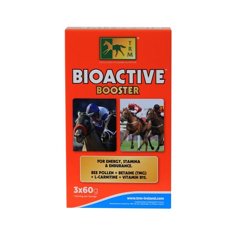 TRM BioActive 3×60 g – Pasta energética con vitamina B12, carnitina y betaina para caballos

