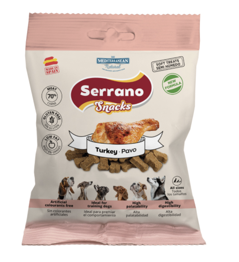 Serrano Snacks | Snack para Perros con Pavo | 85 g
