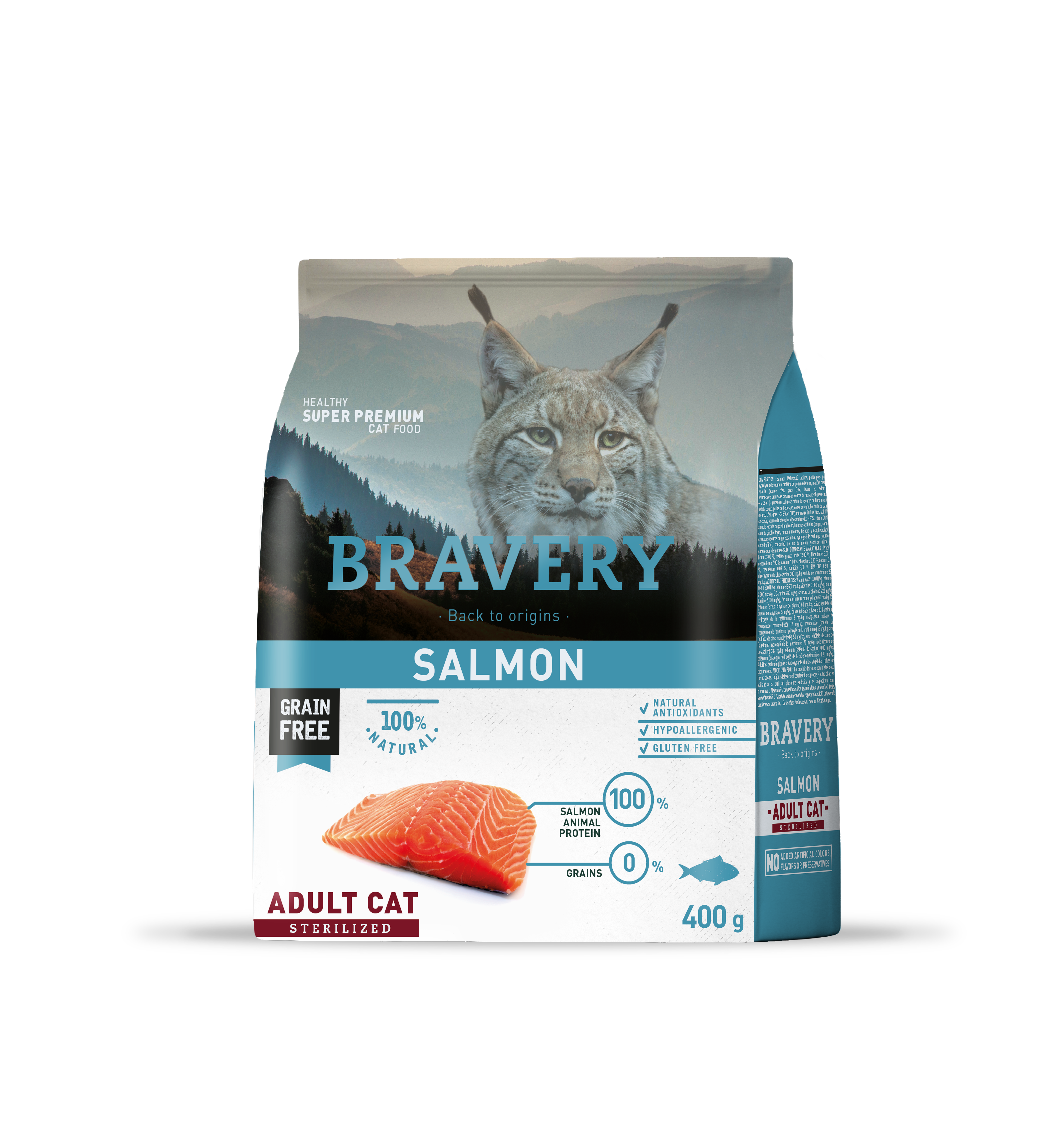BRAVERY SALMON ADULT CAT STERILIZED 600 G