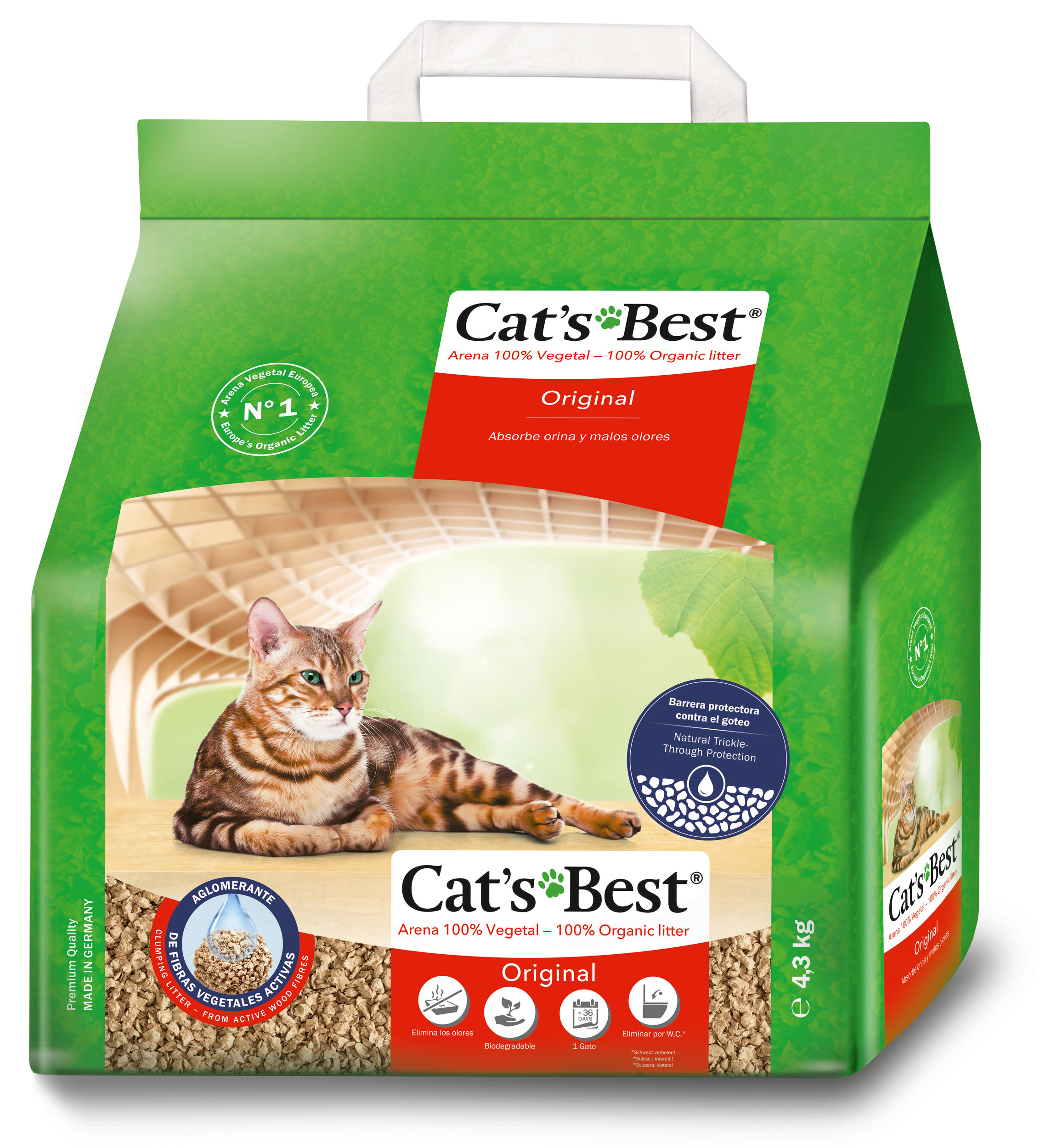 Arena para Gato Cat's Best Original 10 L - 4,3 kg