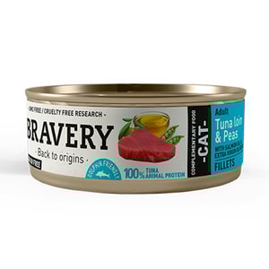 LATA BRAVERY CAT TUNA LOIN FILLETS  & PEAS 80 GR