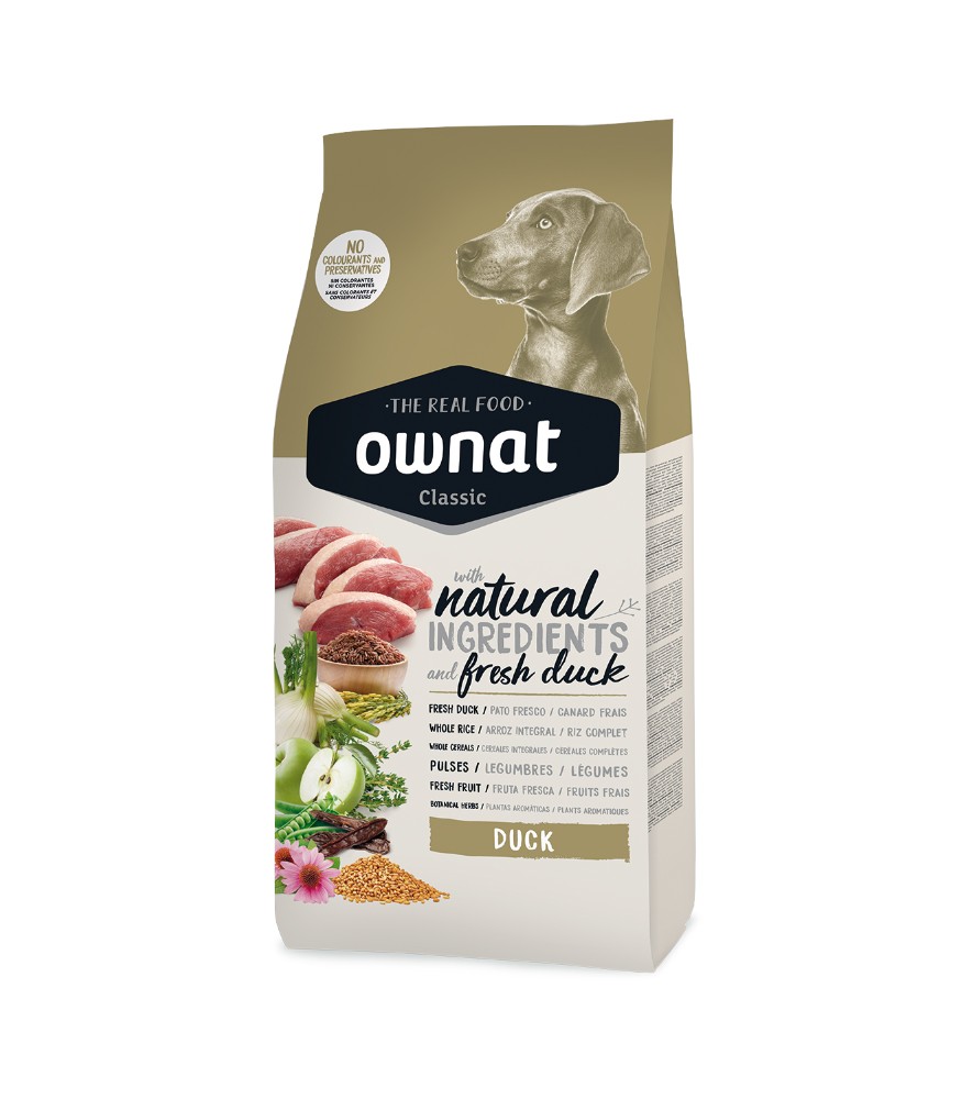 Ownat Classic Duck | Pienso natural para perros adultos con carne fresca de pato