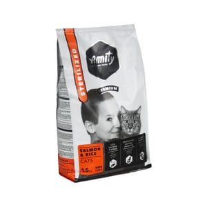 AMITY PREMIUM SALMON & RICE CATS STERILIZED 1,5 KG
