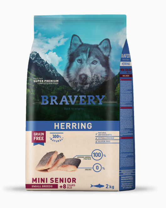 BRAVERY HERRING MINI SENIOR SMALL BREEDS 2 KG
