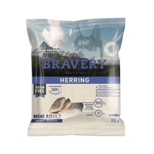 MUESTRA BRAVERY HERRING MINI ADULT SMALL BREEDS 70 Gr